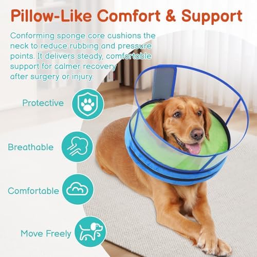 Dog Cone, No-Inflation Sponge Donut Collar for Dogs After Surgery - Image 3