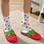 Fuzzy Slipper with Socks for Women Slip On House Slipper and Socks Set Cozy Fuzzy Slippers for Indoor - Image 3