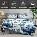 WeCozy King Comforter Set with Sheets, 7 Pieces Coastal Ocean Bedding - Image 5