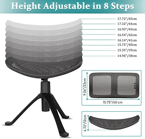 Lilithye Footrest for Desk Adjustable Height 2-in-1 Function, Gray - Image 3