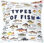 Feelyou Pike Fish Throw Pillow Covers Soft 16" x 16" - Image 3