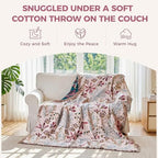 LUTBM Boho Throw Blanket for Bed 60"x80", All Season Cotton Couch Blankets - Image 4