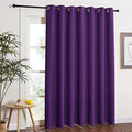 NICETOWN Insulated Sliding Door Curtain - Wide Thermal Blackout Patio Door Curtain Panel, Sliding Door Drapes/Draperies with Grommet Top (Royal Purple, W100 x L84) by NICETOWN