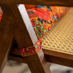 vctops 2 Pack Boho Geometric Chair Cushions with Ties U-Shaped Soft Cozy Cotton Linen Chair Pads Non Slip Seat Cushions for Indoor Dining Room and Kitchen Chairs (Orange,16"x16") - Image 6