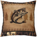 Feelyou Fish Bass Throw Pillow Covers Soft 18" x 18" - Image 4