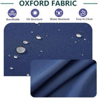 FLYMEI Patio Cushion Covers 28x13x4, Navy Blue, 2Packs - Image 4