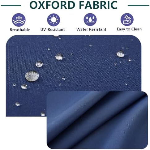 FLYMEI Patio Cushion Covers 28x13x4, Navy Blue, 2Packs - Image 4