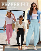 Ficerd 3 Pack Women's Joggers Loose Yoga Pants with Pockets - Image 2
