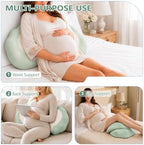 Pregnancy Pillow for Sleeping Cooling Wedge Maternity Body Pillow - Image 2
