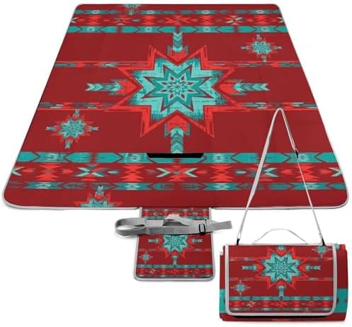 Foldable Sandproof Picnic Mat Red Western Southwest Mesas Family Waterproof Picnic Blanket Lightweight Beach Rug for Beach Camping by Unknown