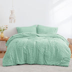 Seersucker Light Green California King Comforter Set, 7-Piece Bed in a Bag - Image 2
