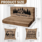 Britimes RV Dinette Cushion Covers Set, 6 Pack, for Camper, Rustic Wood - Image 2