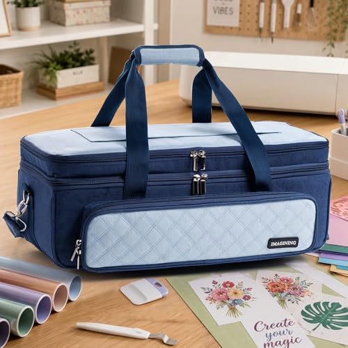 Double Layer Carrying Case with Cutting Mat Pocket & Accessories Storage - Image 7