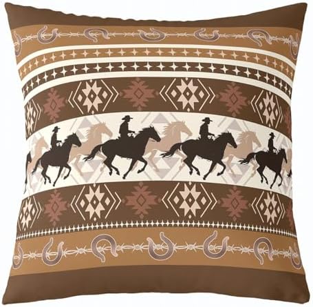 Feelyou Western Southwestern Throw Pillow Covers Soft 16" x 16" - Image 4