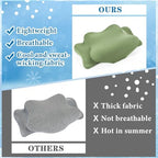 Hahafelt 2 Pcs Cooling Cervical Neck Pillowcase with Envelope Closure (Only Pillowcase) Ergonomic Pillow Case Smooth Soft Cool Case for Side Back Stomach Sleepers (Sage Green,Queen Size) - Image 4