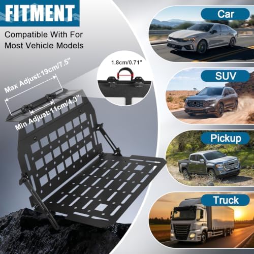 Car Backseat Rigid MOLLE Panel Seat Back Tactical Organizer Storage Mount - Image 2