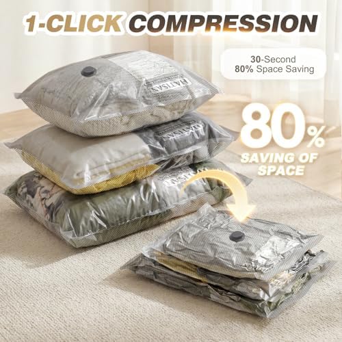 Vacuum Seal Bags for Clothing Travel with Rechargeable Electric Pump, Space Saver Vacuum Storage Bags Travel, Reusable Compression Bags for Luggage Home (14pcs Stripes) - Image 3