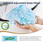 TranquilRelax C Shaped Body Pillow for Side Sleepers, Black-47 * 10" - Image 5