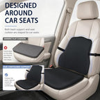 Car Seat Cushion with Lumbar Support, Firm 2-Piece Set for Long Drive Black - Image 3