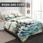 WeCozy King Comforter Set with Sheets, 7 Pieces Nautical Lighthouse Bedding - Image 4