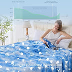 Cooling Blanket King Size (90"x108"), Double Sided Ice Cold Blanket for Hot Sleepers, Transfer Heat to Keep Cool, Soft Lightweight for Night Sweats, Bed & Couch, Ocean Design - Image 2