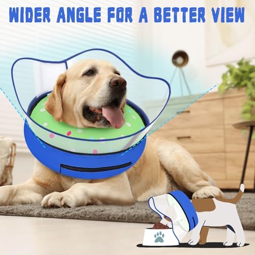 Elevated Inflatable Dog Cone Collar Alternative After Surgery, Dog Donut Collar, Soft Pet Cone to Stop Licking for Small Medium Large Dogs - Image 5