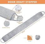 Triangle Under Door Draft Stopper Noise Blocker 40 Inches for Door Bottom Air Seal Insulation and Soundproof, Heavy Duty Weather Guard Snake Stripping, Gray - Image 2