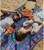 Picnic Blankets Extra Large Waterproof, 80"x 80" Dark Floral Beach Mat with Corner Pockets Windproof Sandproof Foldable Portable 3-Layer Mat Darker for Wet Grass,Parks,Music Festival,Camping,Concerts - Image 7