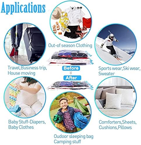 11 Pack Combo Premium Super Jumbo Vacuum Storage Space Saver Bags X3 (130X100cm) with Travel Bag X8 (60X40cm) - Image 5