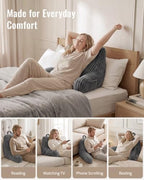 Blissful Diary Reading Pillow for Bed, Backrest Pillow, Slate Gray - Image 7