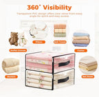 SpaceWhisper Clear Sheet Storage Bags, 8 Pack, 17.7 x 15.7 x 7.9 in - Image 4