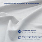 Elegear Silver-Infused Cooling Blanket for Hot Sleepers, Twin Size, Grey - Image 6