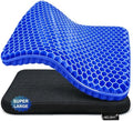 Gel Seat Cushion for Long Sitting, Super Large Gel Cushion for Pain Relief by Helishy