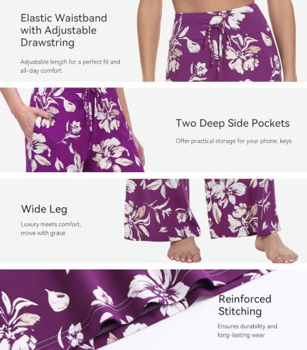 WiWi Bamboo Viscose Pajama Pants for Women Plus Size Cooling Bottoms S-4X - Image 4