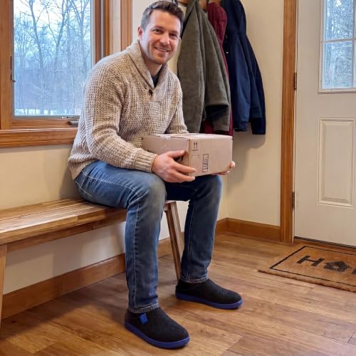 LongBay Mens Slippers with Removable Insole Gifts House Shoes for Indoor - Image 2