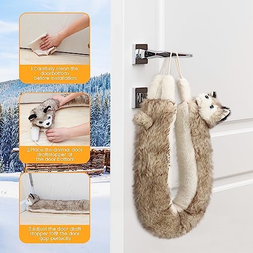 NABOWAN Under Door Draft Stopper 38 inch - Adorable Dog Heavy Duty Under Door Draft Blocker for Door & Window, Animal Draft Stoppers for Bottom of Door - Image 5
