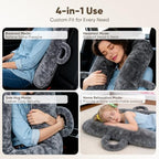 Plzpik Car Pillow for Kids, Removable, Washable Pillowcases and Pillow Inserts(The only Upgrade on the Market),Travel Pillow for Car Sleeping (Darkgray) - Image 4