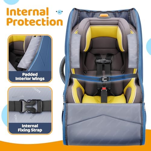 YOREPEK Padded Gate Check Car Seat Travel Bag, Baby Travel Essentials - Image 5