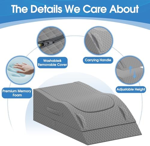 TranquilRelax Leg Elevation Pillows for After Surgery, Full Grey - Image 3