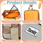 7 Pcs Packing Cubes for Travel Days of Week, Multicolor, S - Image 3