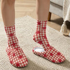 Fuzzy Slipper with Socks for Women Slip On House Slipper and Socks Set Cozy Fuzzy Slippers for Indoor - Image 3
