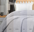 Utopia Bedding 100% Cotton Waffle Blanket Queen Size Silver, 90x90 Inch - Image 5