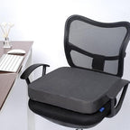 Ifoam Gel Infused Memory Foam Layer Wheelchair Cushion - Seat Cushion for Wheelchair-Office Chair, Kitchen Chair-Pressure Sore and Tailbone Pain Relief-High Dense Polyfoam Base (Black, 18×18×3 inch) - Image 7