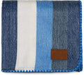 QISU Alpaca Wool Blanket Throw | Large, Beautiful, Warm, Stripe | 85 x 65 inches | Ultra-Soft, Hypoallergenic and Breathable | Non-Itchy or Scratchy Fabric (Blue White Stripe), Queen by QISU