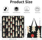 Waterproof Zipper Foldable Travel Blanket Christmas Tree Red 78.7"x78.7" - Image 3