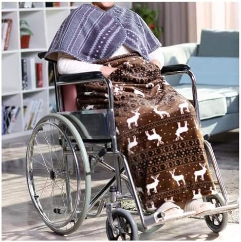 Wheelchair Blanket with Pouch for Adults, Fleece Wrap for Airplane & Train, Packable Nap Travel Accessories - Image 6