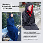 Mambe Extra Large Tall Extreme Weather Hooded Blanket Double Black - 100% Waterproof and Windproof with Premium Stuff Sack - for Stadiums and Watching Sports Activities - Machine Washable Fleece - Image 4