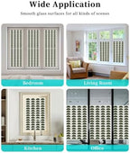 Window Privacy Film Frosted, Forest Green Boho Static Cling Door Window Covering, Middle Century Geometric Abstract Art UV Blocking Windows Film for Office, Hotel, Bedroom, 29.5 x 78.7 Inches - Image 7