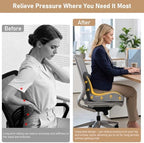 Car Seat Cushion with Lumbar Support, Office Chair Ergonomic Seat Cushion - Image 5