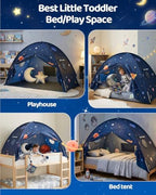 Sumbababy Twin Kids Bed Tent Canopy Galaxy Play Tent Indoor, Blue - Image 4